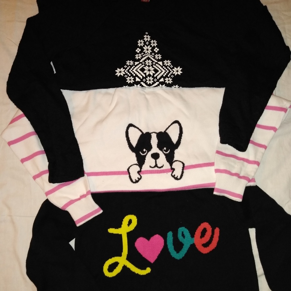 1989 Place Girls sweaters size 10/12 lot of 3